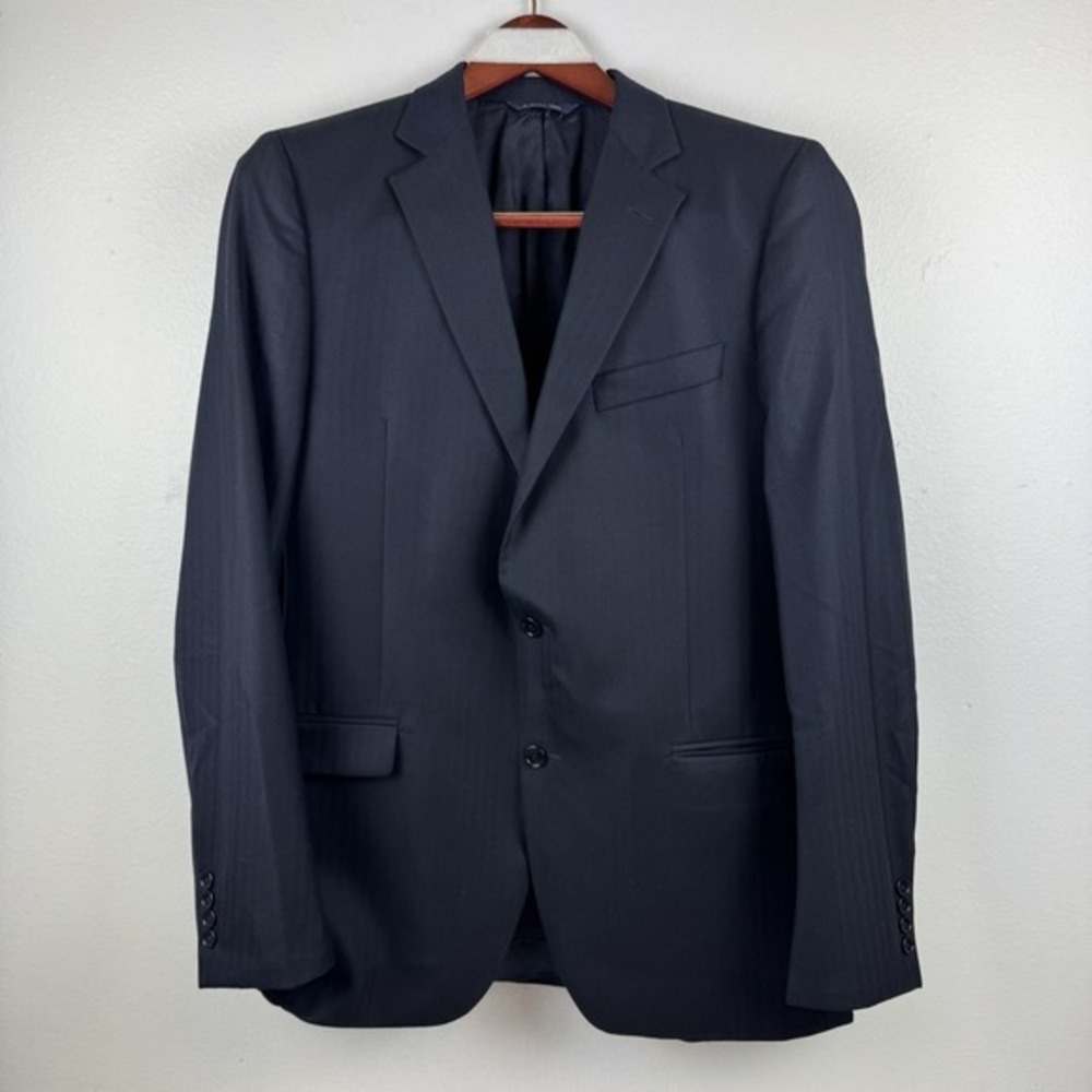 Brooksβ Brothers Saxxon 1818 Fitzgerald Blazer 41L USA Black/Black Coat Jacket